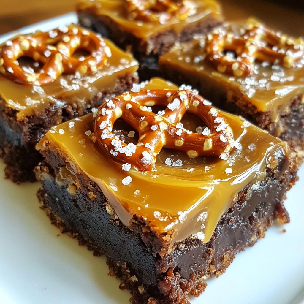 Salted Caramel Pretzel Brownies Delightful and Rich Treat