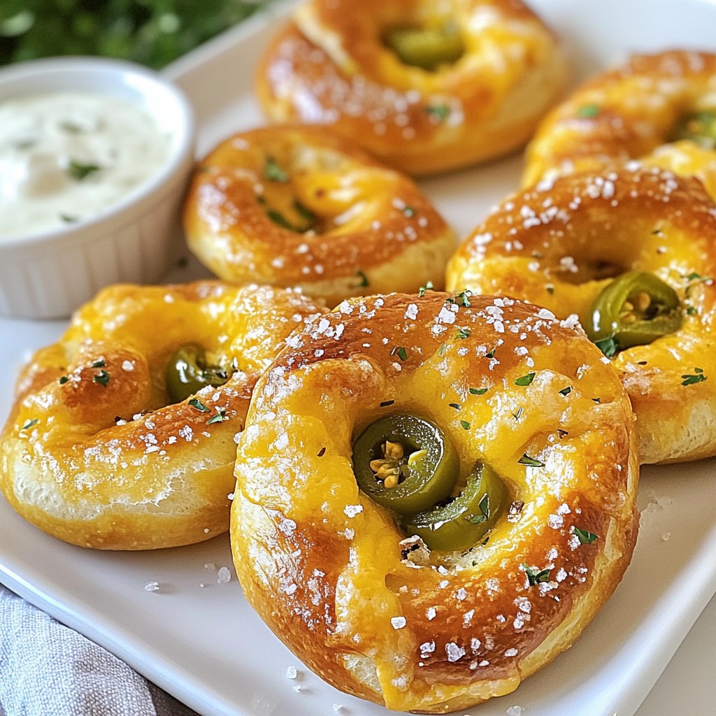 Jalapeño Cheddar Stuffed Pretzels Simple and Savory