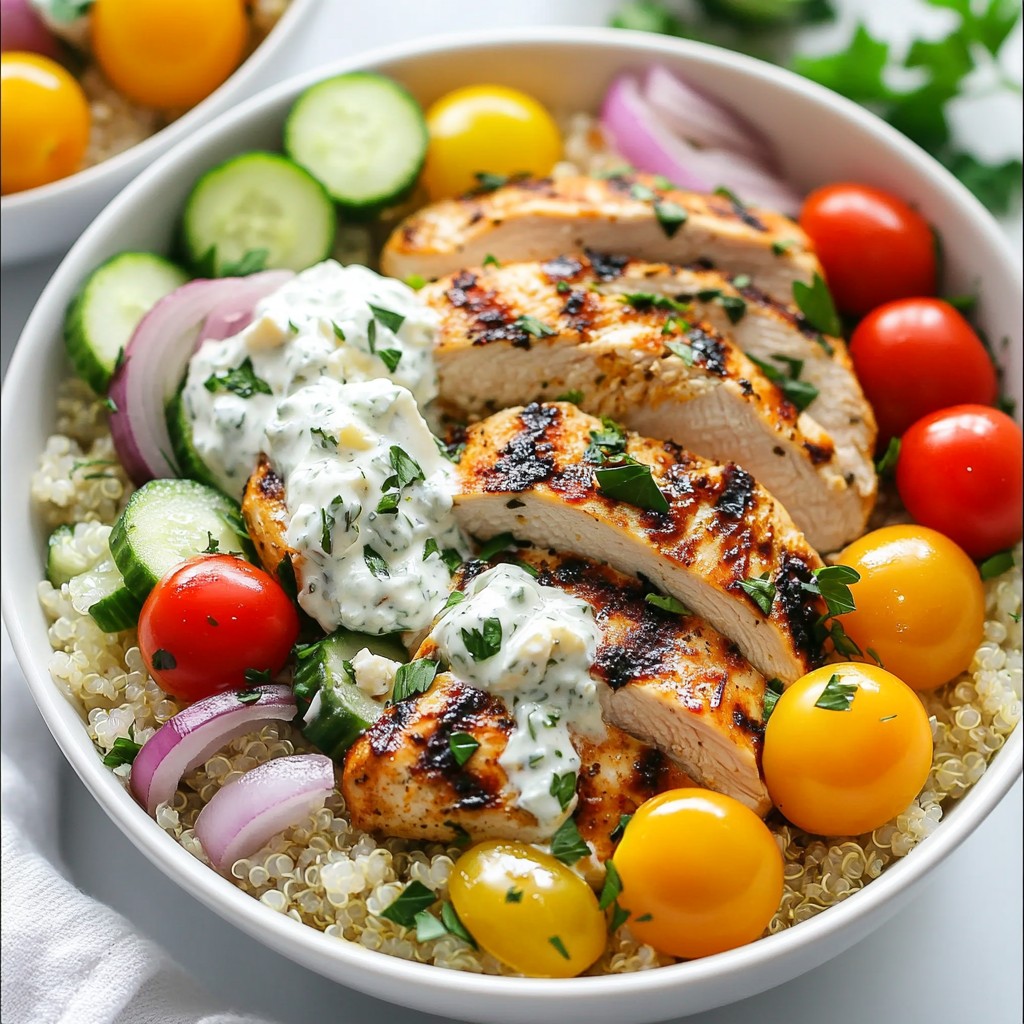 Greek Chicken Gyro Bowls Flavorful and Simple Recipe