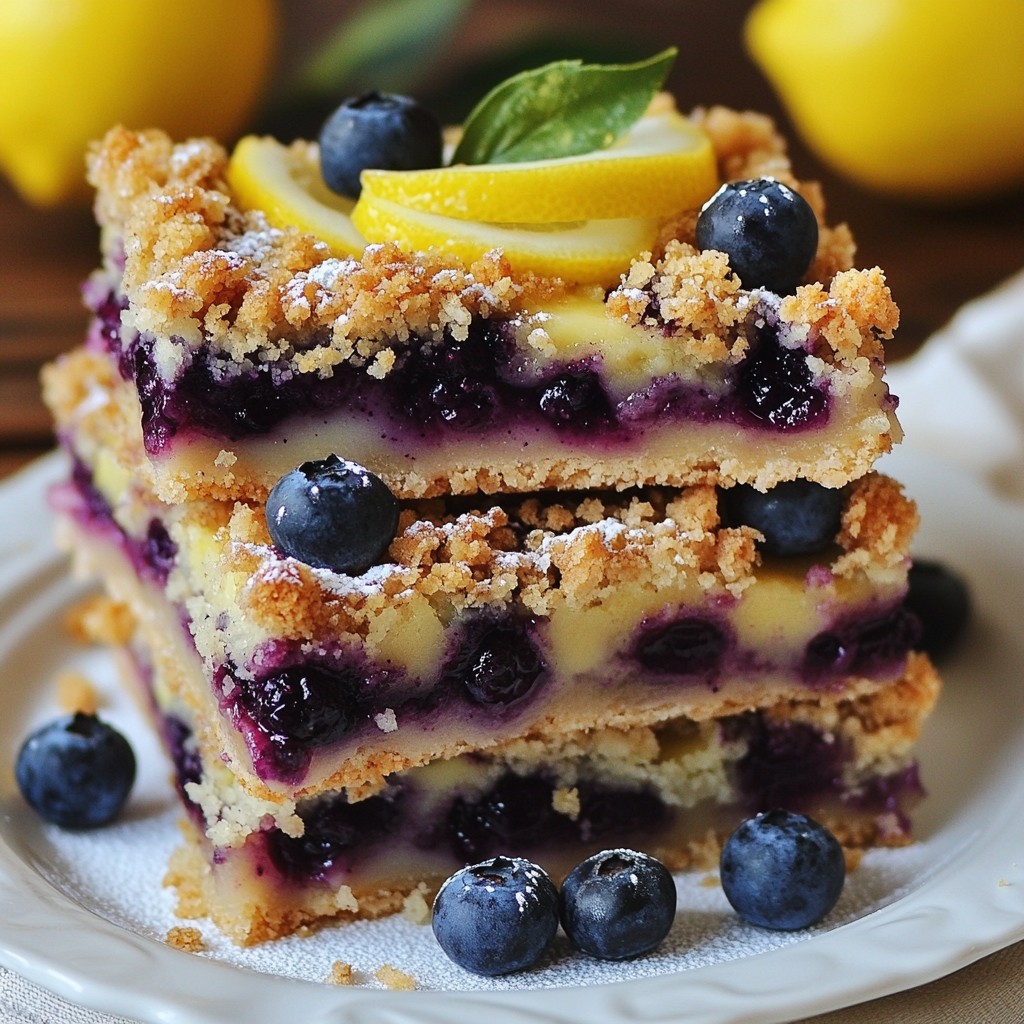 Blueberry Lemon Crumble Bars Fresh and Flavorful Treat