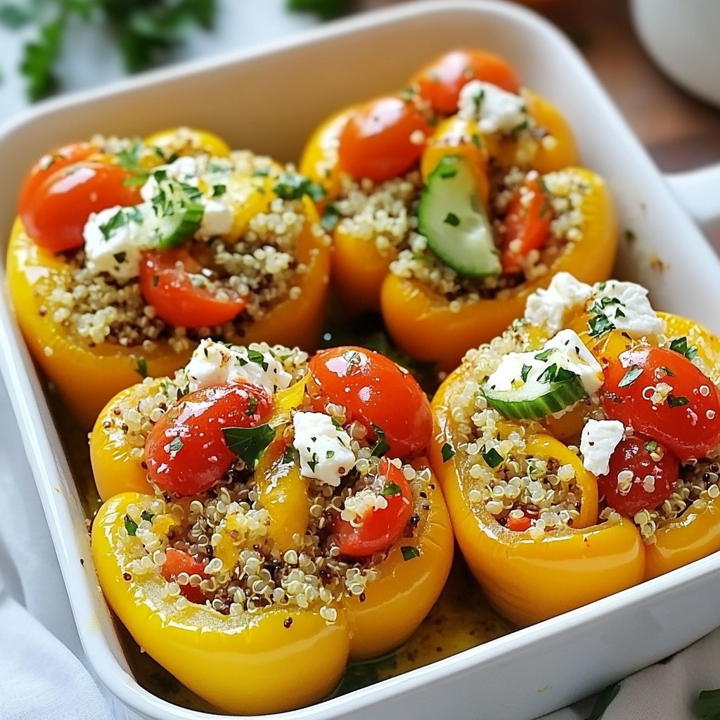 Greek Stuffed Peppers with Quinoa Flavorful Recipe