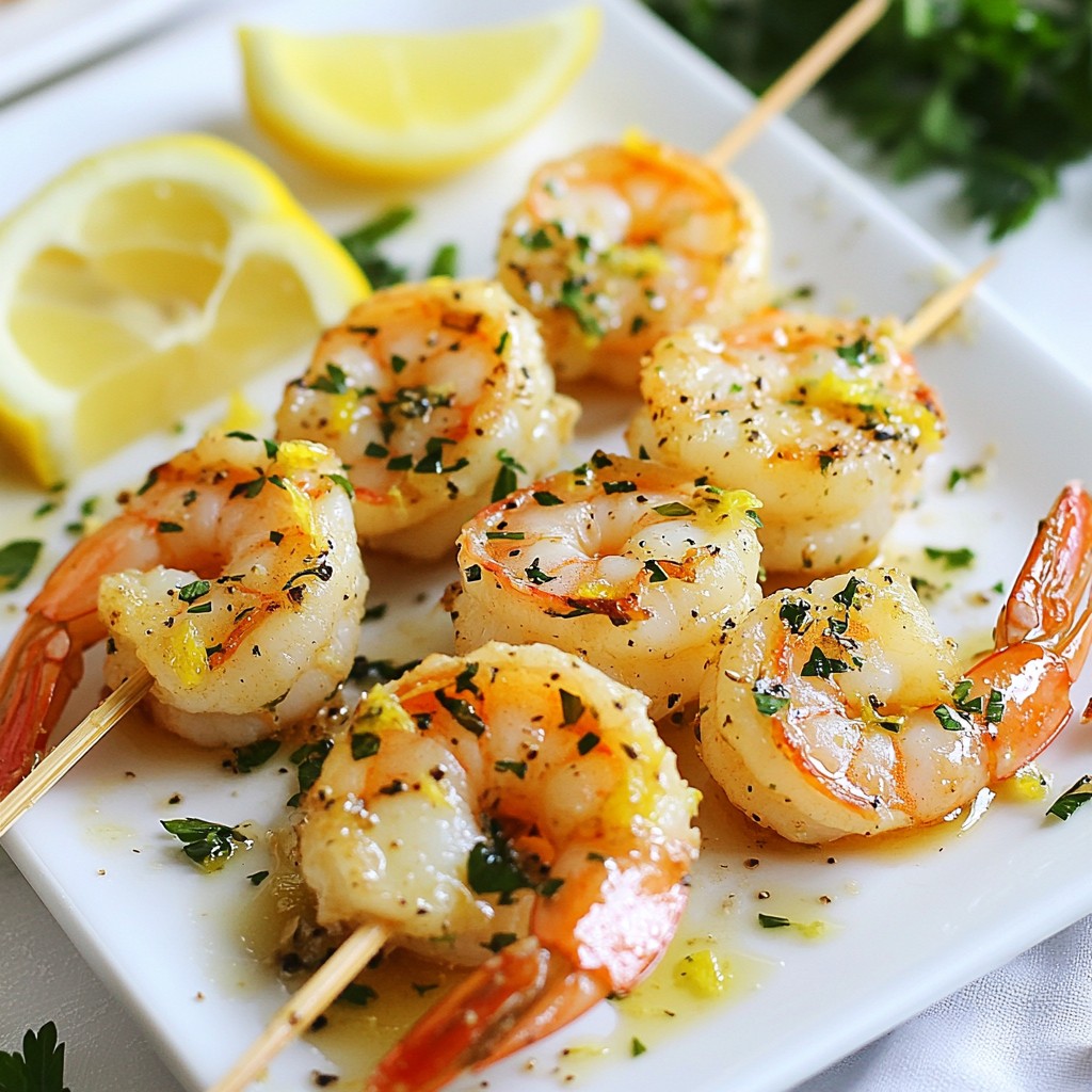 Lemon Garlic Shrimp Skewers Tasty Grilling Delight