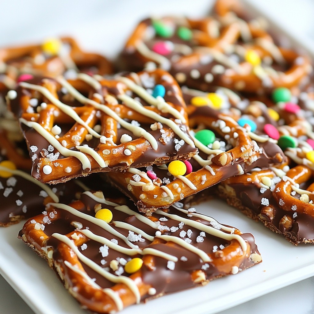 Chocolate Covered Pretzel Bark Simple & Sweet Treat