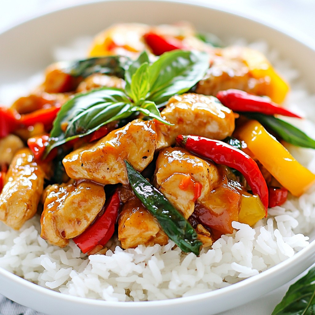 Spicy Thai Basil Chicken Flavorful Delight for Dinner