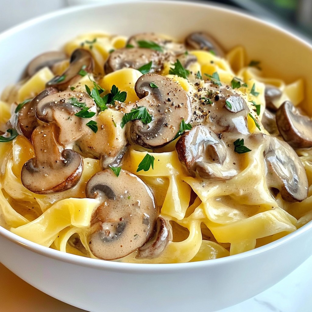 Creamy Mushroom Stroganoff Rich and Tasty Recipe