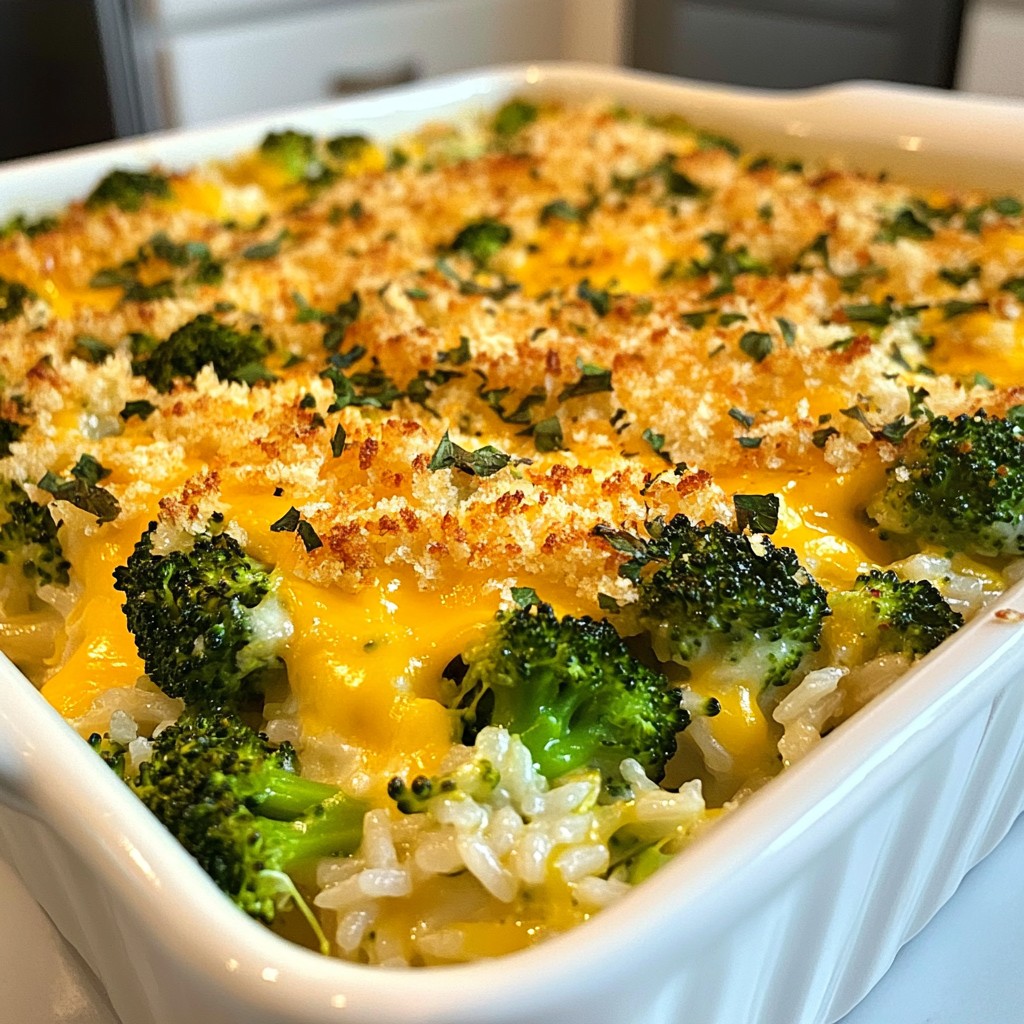 Cheesy Broccoli Rice Casserole Flavorful and Simple