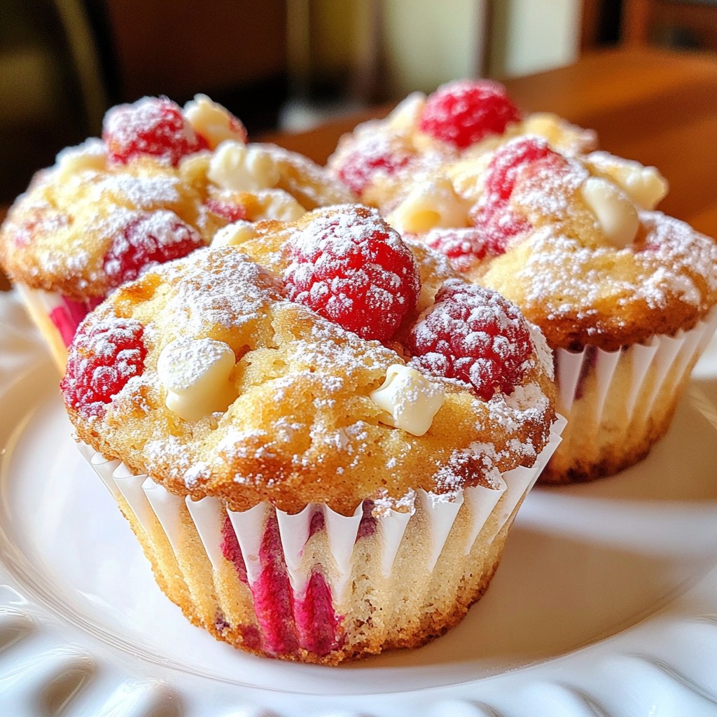 Raspberry White Chocolate Muffins Easy and Delicious Snack