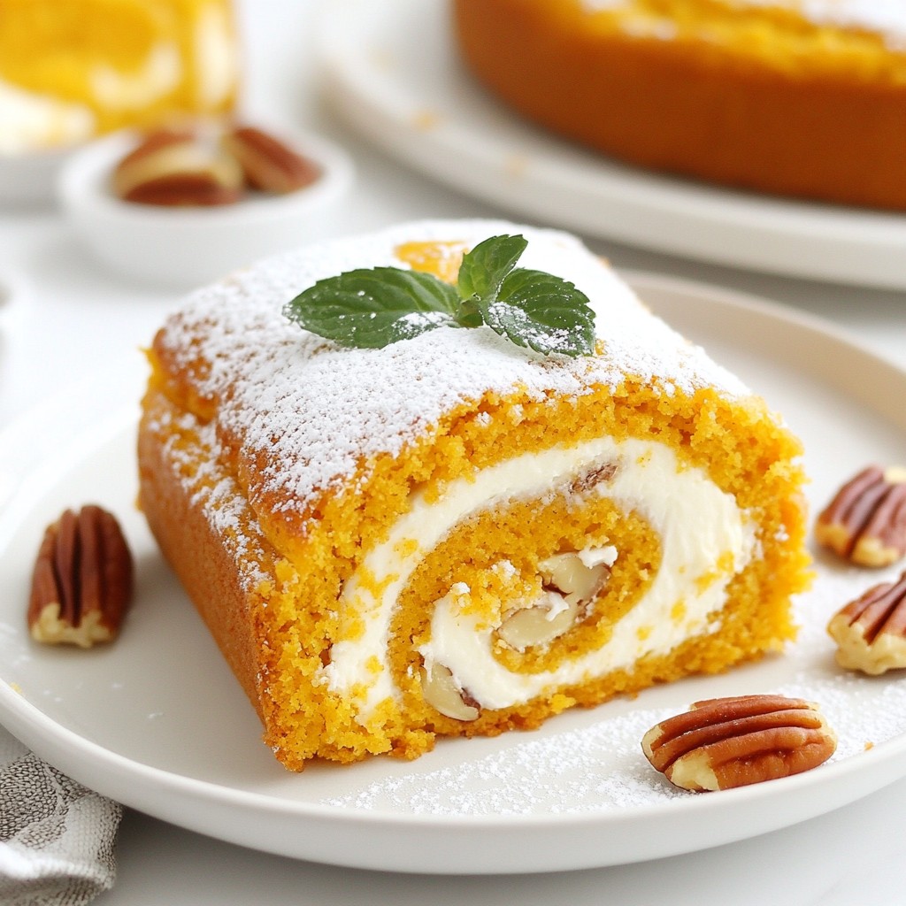 Spiced Pumpkin Cream Cheese Roll Delightful Dessert Recipe