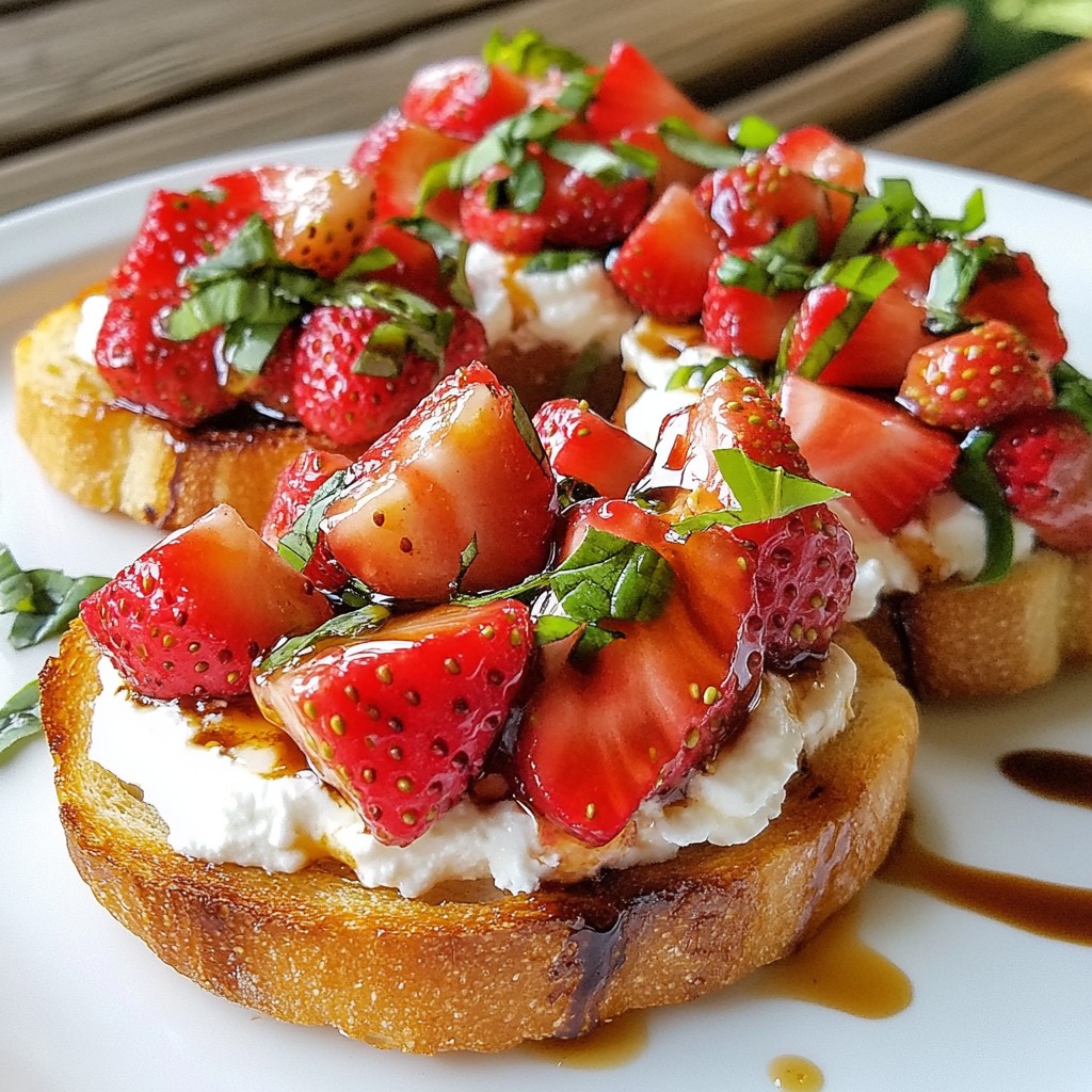 Balsamic Strawberry Bruschetta Fresh and Simple Treat