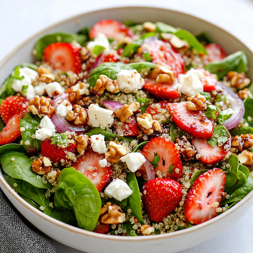 Strawberry Spinach Quinoa Salad Energizing and Fresh