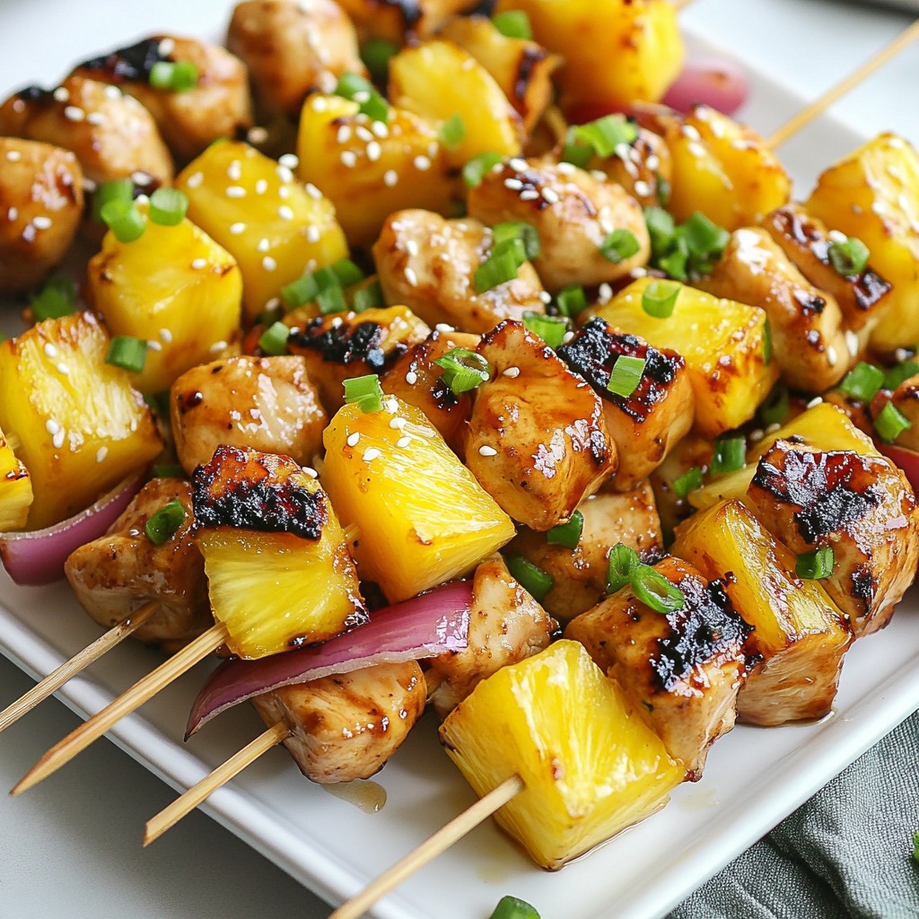 Pineapple Teriyaki Chicken Kebabs Tasty and Juicy Recipe