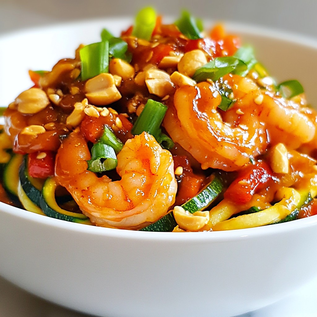 Kung Pao Shrimp Zoodles Flavorful and Healthy Dish