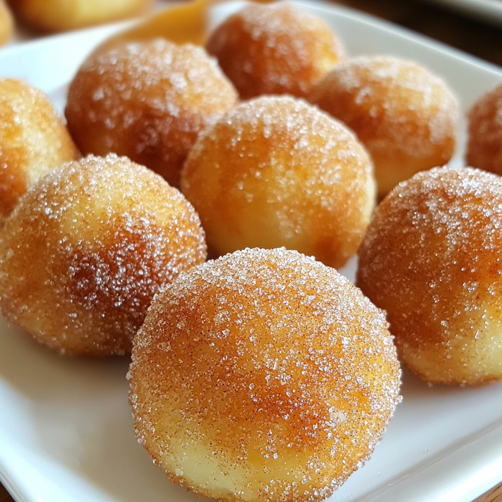 Cinnamon Sugar Baked Donut Holes Delightful Treat