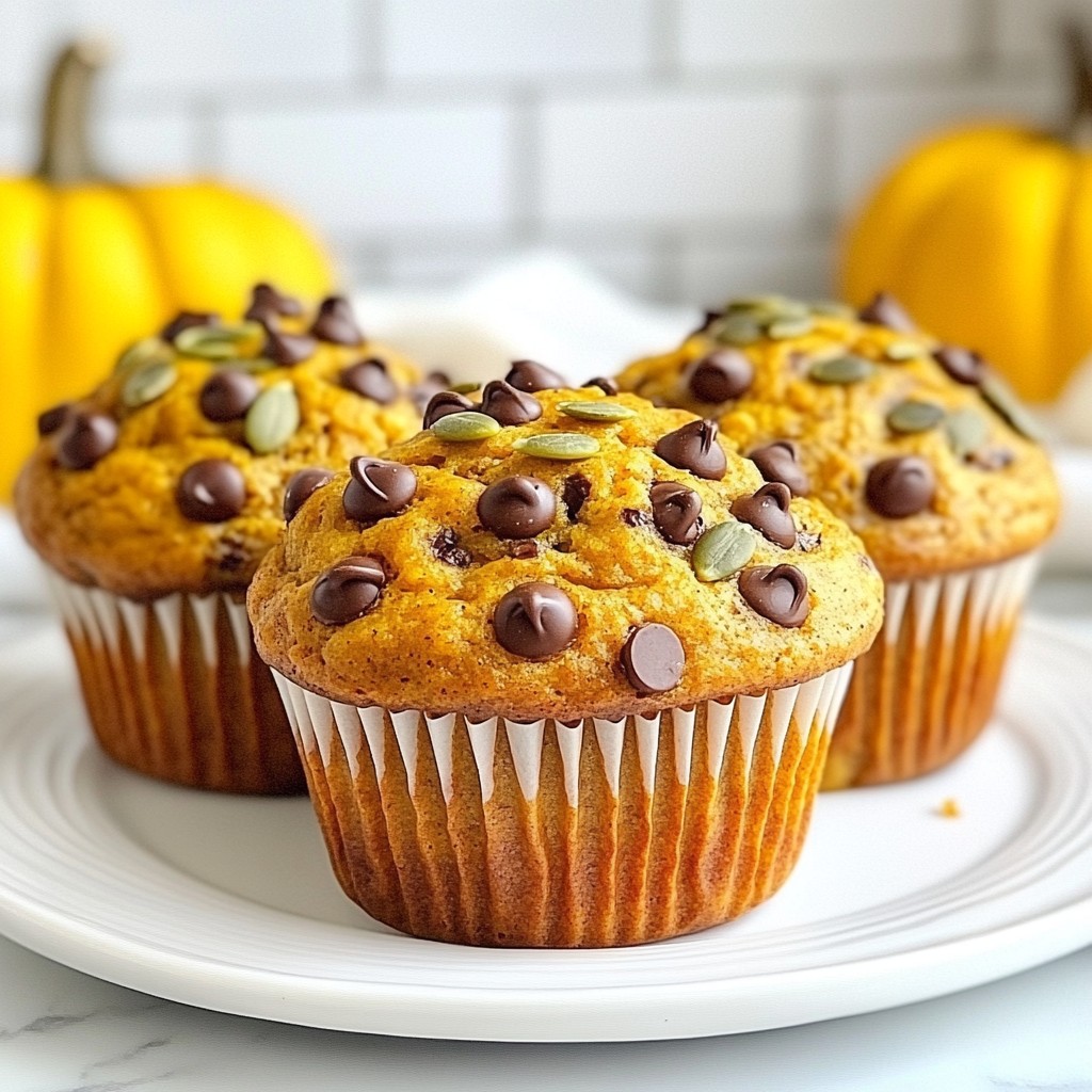 Chocolate Chip Pumpkin Muffins Delightful Fall Treat