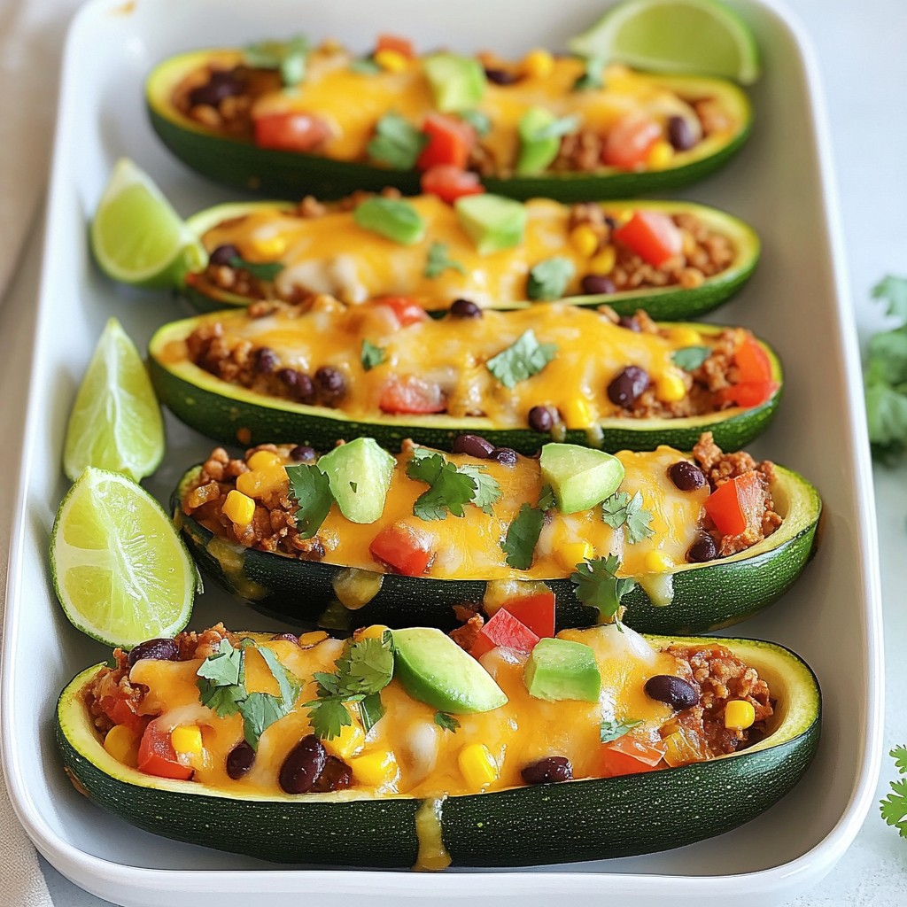 Taco Stuffed Zucchini Boats Flavorful and Simple Meal