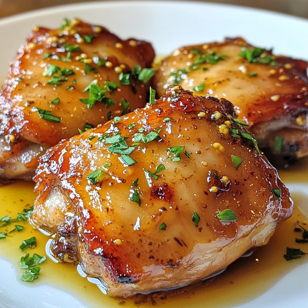 Honey Mustard Chicken Thighs Tasty Dinner Delight