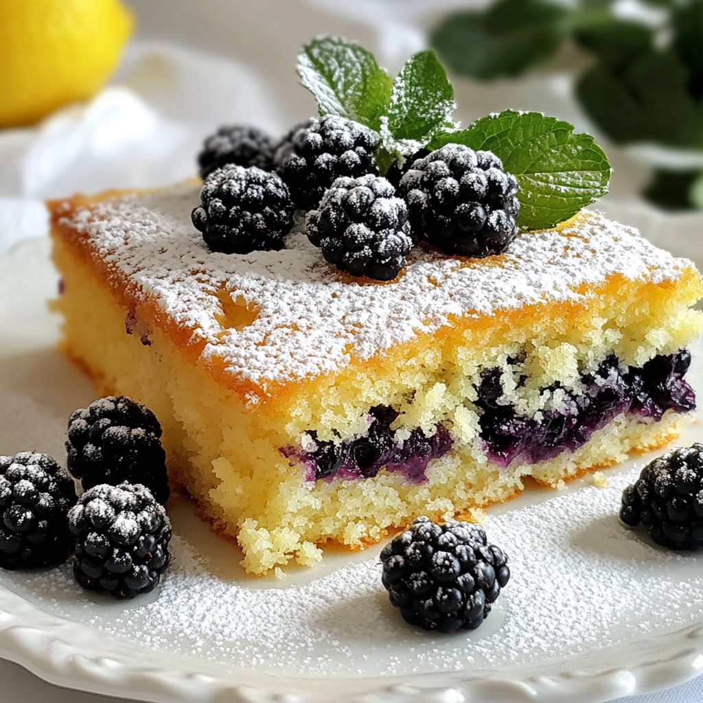 Blackberry Lemon Yogurt Cake Simple and Tasty Recipe