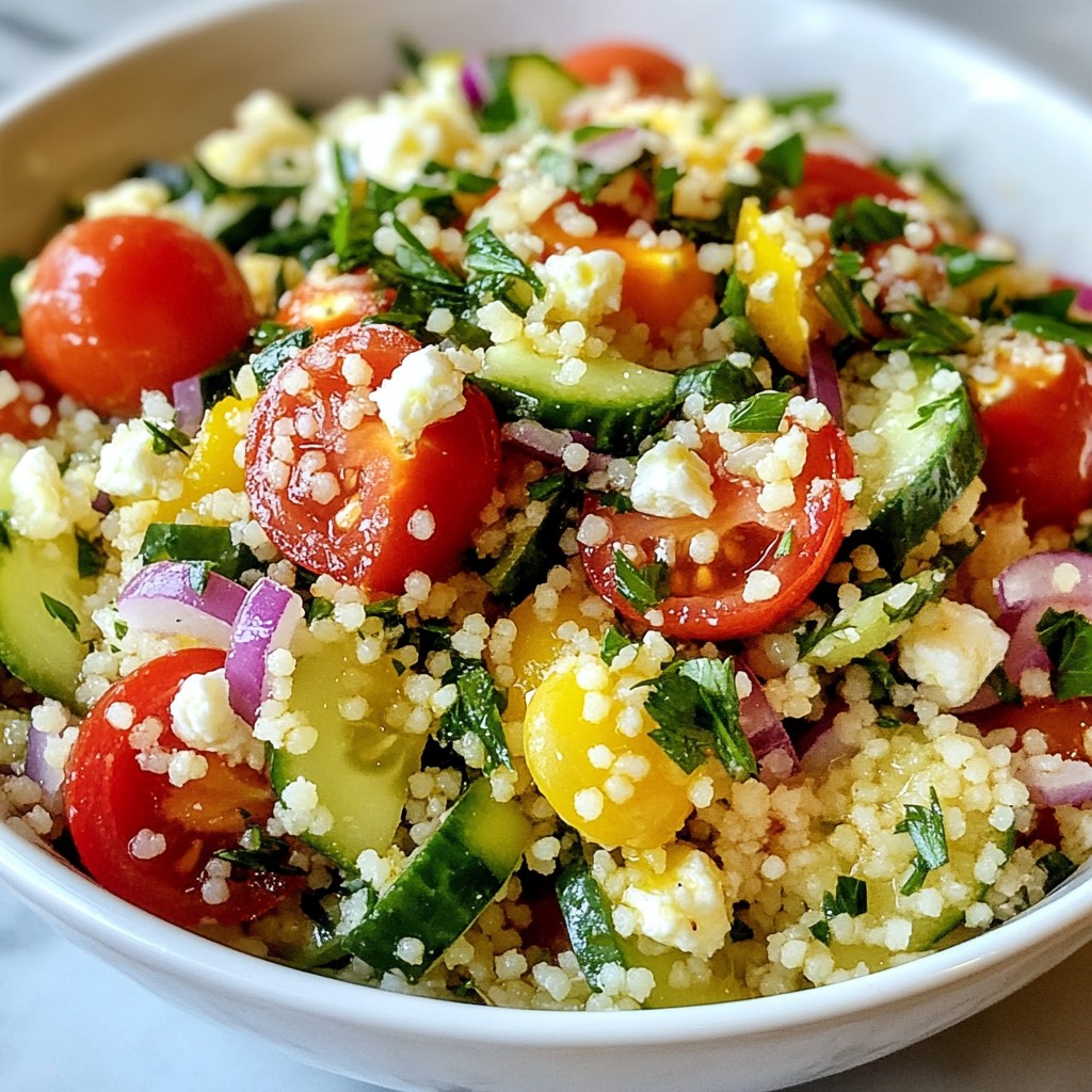 Lemon Herb Couscous Salad Fresh and Flavorful Dish