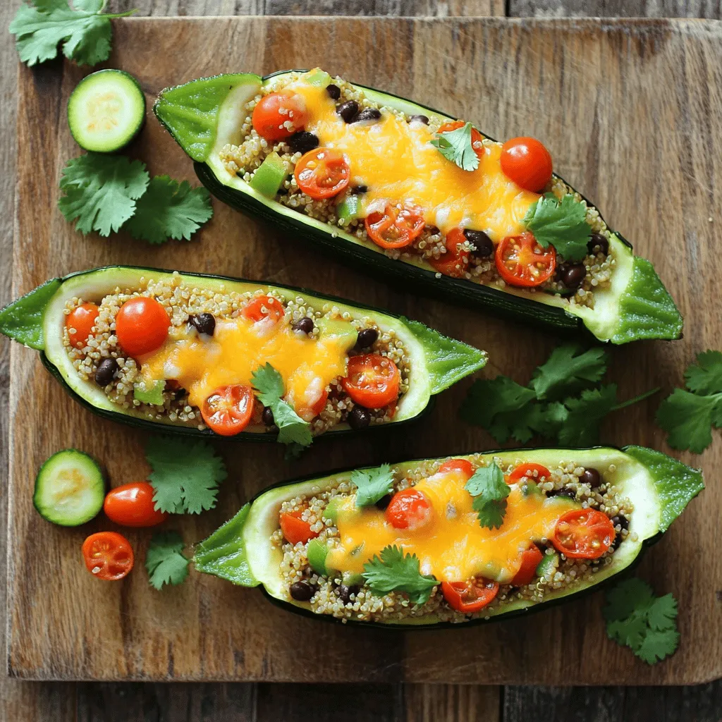 Stuffed Zucchini Boats Flavorful and Healthy Recipe