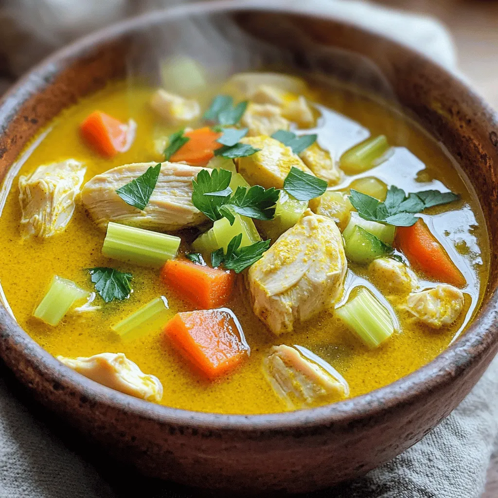 Soothing Turmeric Chicken Soup for Inflammation Help