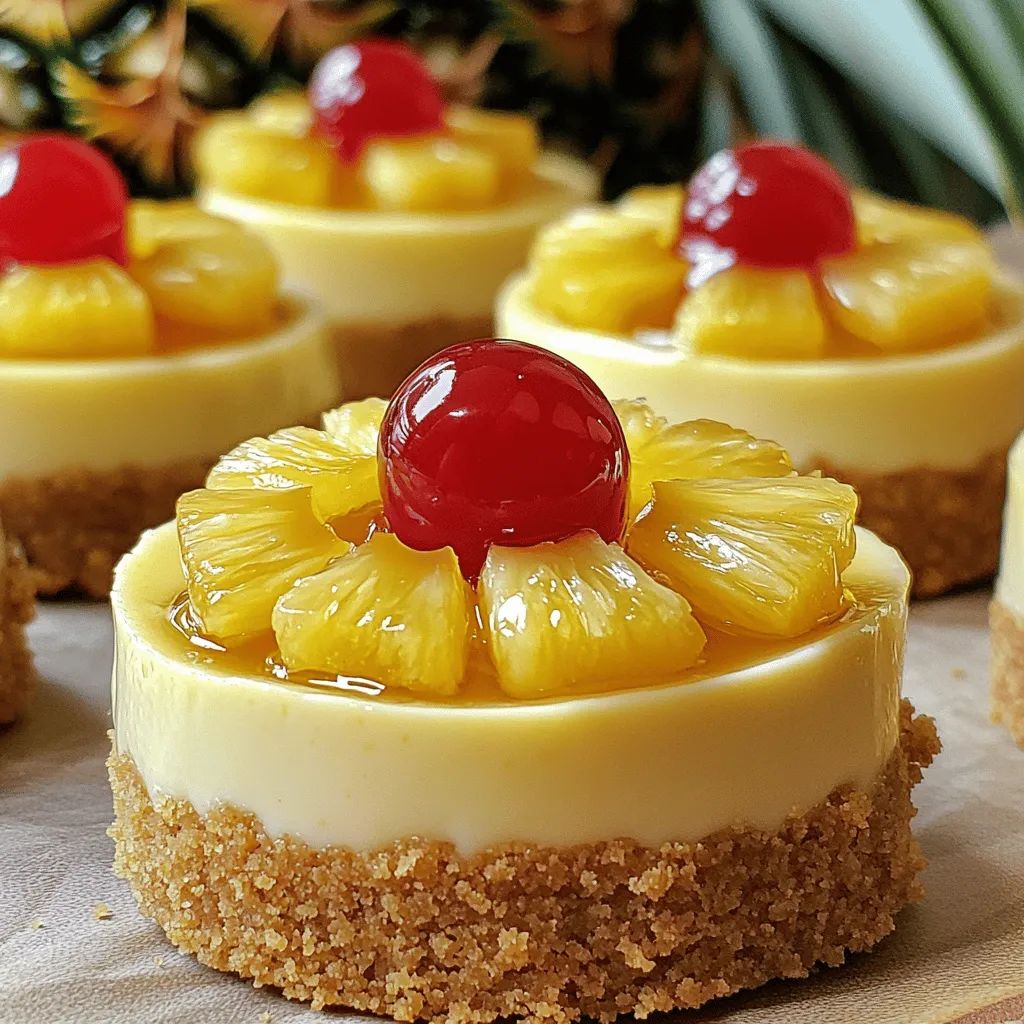 To make Delightful Mini Pineapple Upside-Down Cheesecakes, you need the following ingredients: