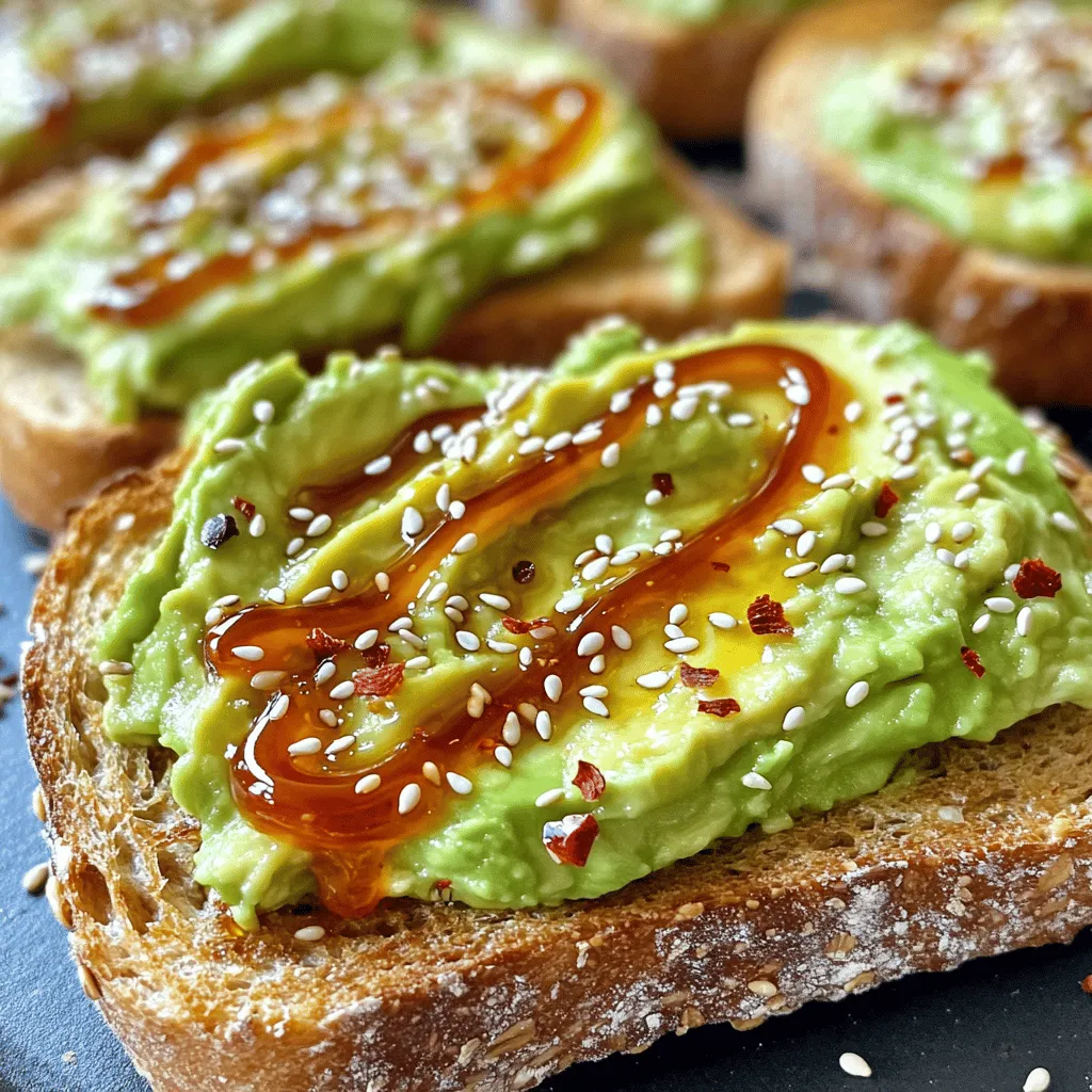 Sriracha Honey Drizzled Avocado Toast Recipe Delight